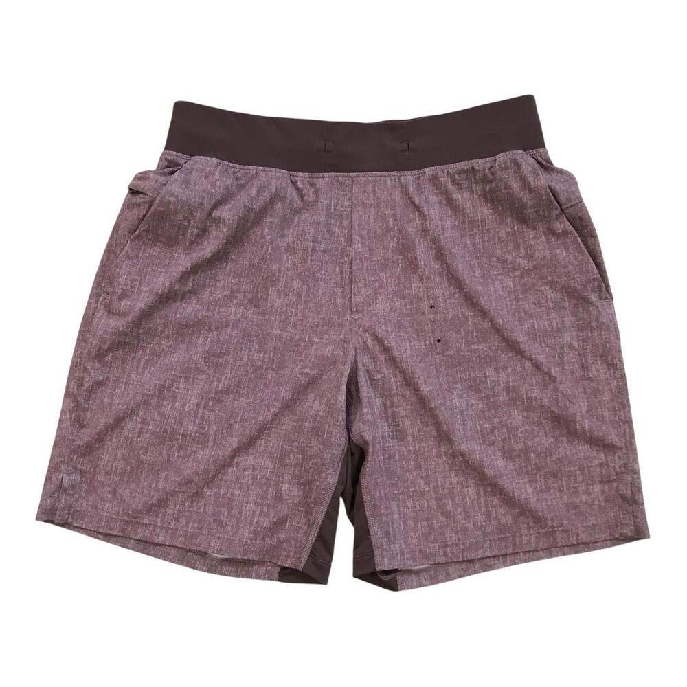 Lululemon T.H.E. Shorts Mens Small S 7” Burgundy Linerless Side Pocket Running
